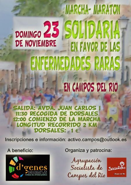 Campos del Río unirá deporte y solidaridad a favor de las Enfermedades Raras
