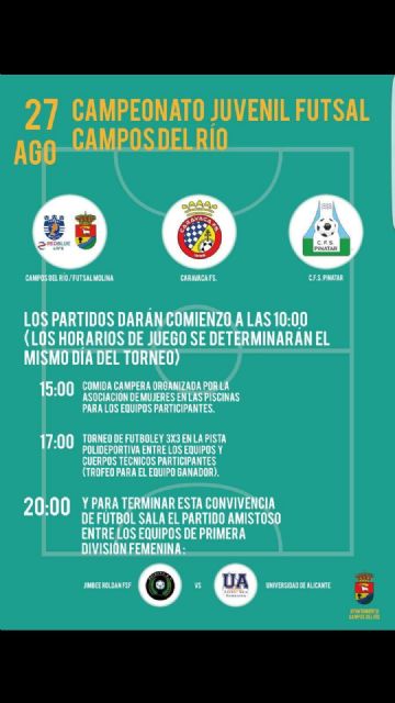 Este sábado se disputa el ‘I Torneo Villa Campos del Río’